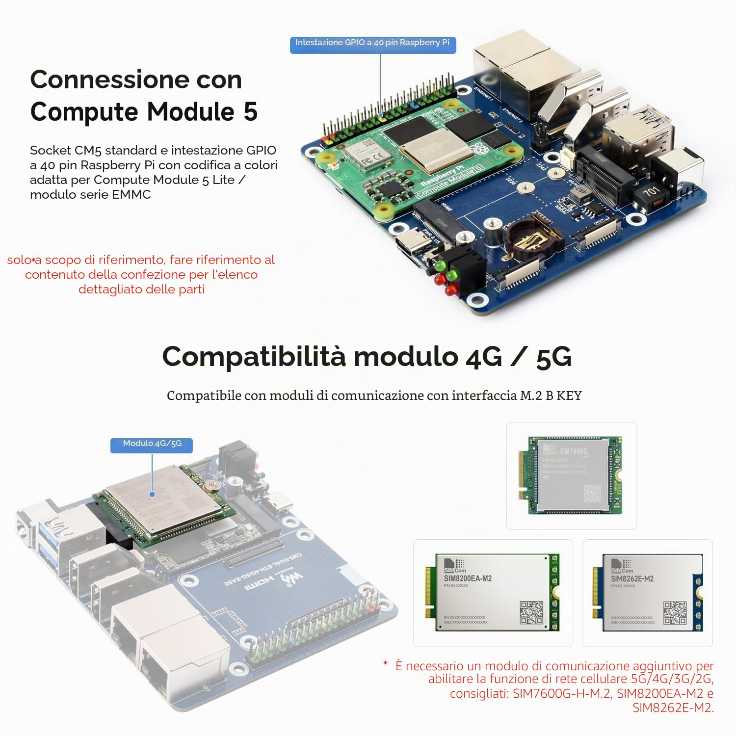 Waveshare Dual Ethernet Base Board, Compatible with Raspberry Pi CM5, Supports 4G/5G, Dual 4K Display Outputs, Dual MIPI Interfaces, 40PIN GPIO Header, Dual USB 3.2 Gen1 Ports, PoE Module Support