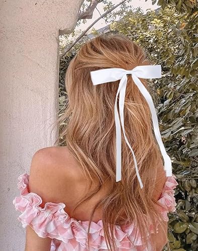Miniatura 4 de Lindos accesorios para el cabello pinzas para el pelo con lazo, pasadores de cinta con colas largas y borlas para niñas, juego de moda de 6 piezas