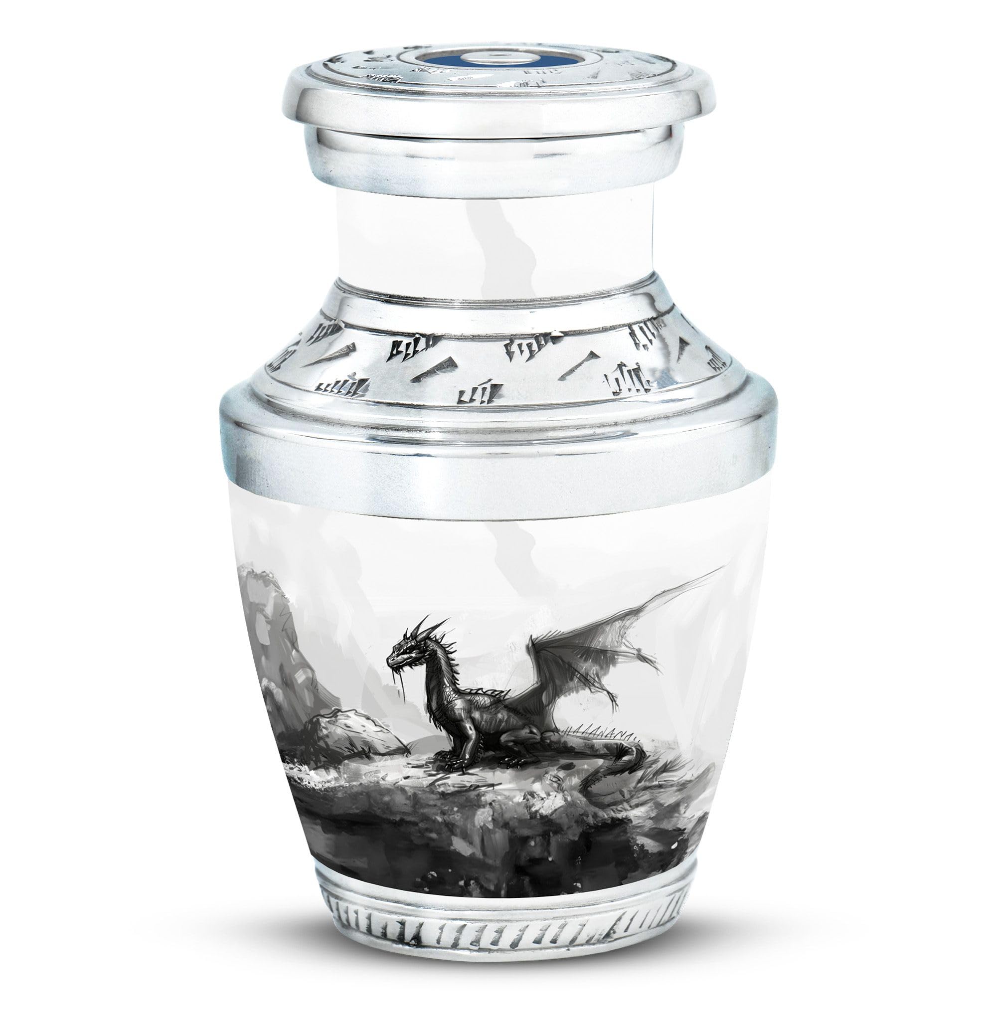 YATHABHISA Dragon Urn, Memorial Burial Urn - Pack of 1 - Small Keepsake Urn for Mom & Dad Ashes - Small Ashes Keepsake for Sister - Cremation Urns for Male & Female - Decorative Urns