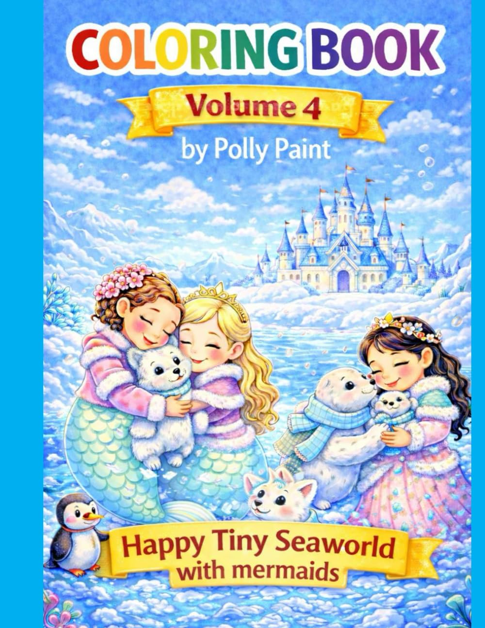 Coloring Book by Polly Paint: Volume 4 - Happy Tiny Seaworld with Mermaids
