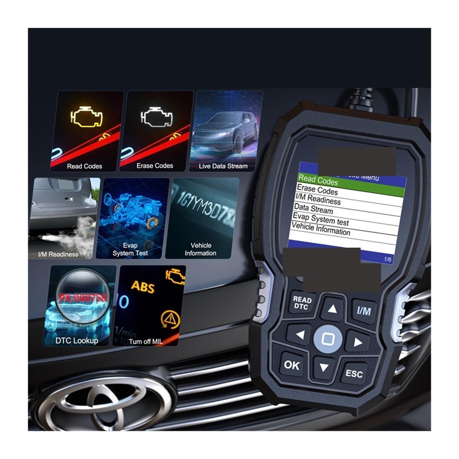 VOD700 All System OBD2 Scanner Pasuje do czytnika kodów samochodowych Odpowietrzanie wtryskiwaczy Olej Reset Narzędzie diagnostyczne OBD2
