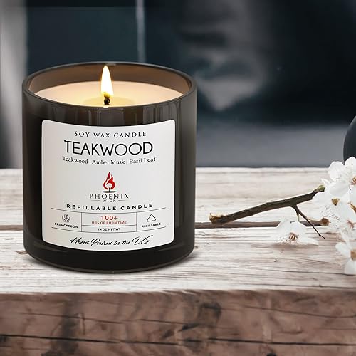 Miniatura 7 de Vela de cera de soja de lujo - Quema 100 horas - Velas en tarro naturales no tóxicas hechas de soja - Velas perfumadas de larga duración para el