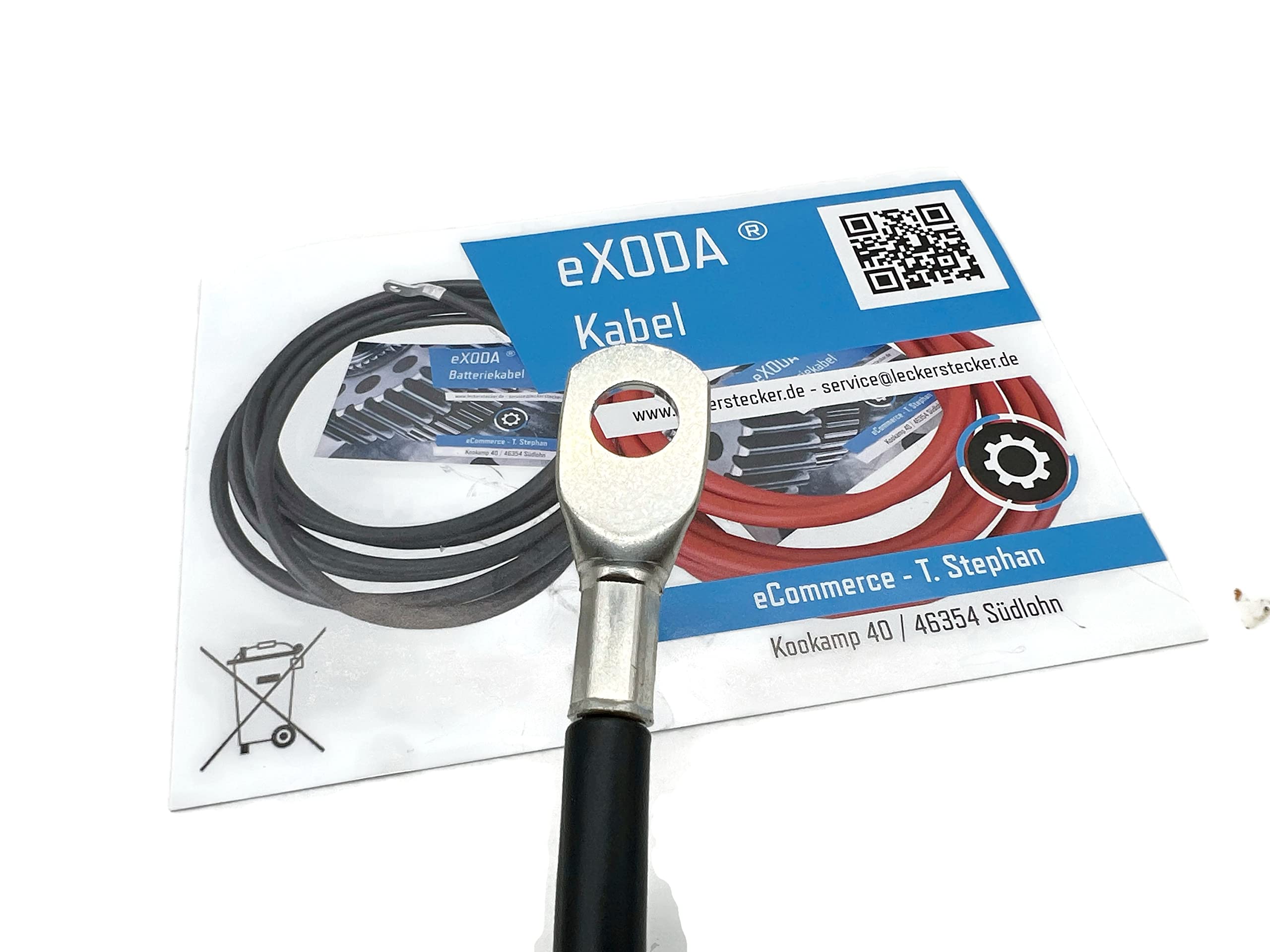 Cavo Batteria 100cm 35mm² | Rame Puro 99.9% | Estremità Ad Anello M10 | Auto Barca Moto - Foto 3