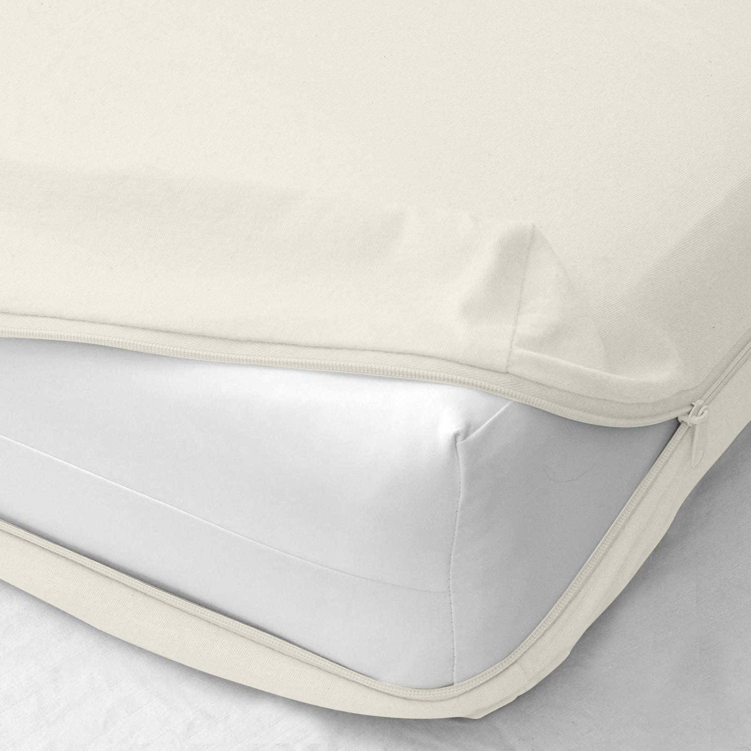 Zipper Fitted Sheet - King Size, 16 Inch Extra Deep Pocket, Hotel Quality Brushed Microfiber Bottom Sheet, Soft Wrinkle-Free, Shrinkage and Fade