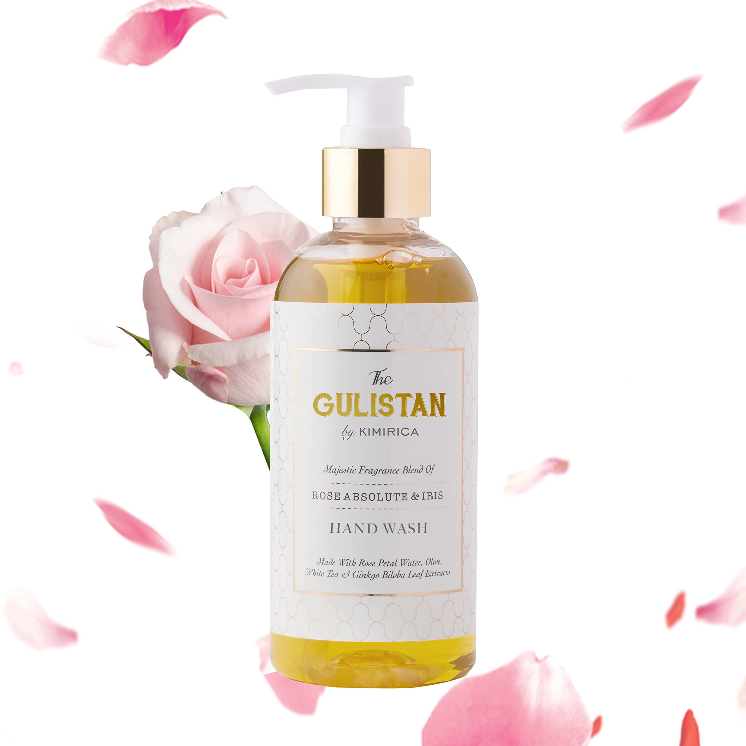 Kimirica The Gulistan Hand Wash, 100% Vegan and Paraben Free with Goodness of Rose Water, Shea, White Tea and Ginkgo Biloba, (Rose Absolute, 300ml)-image-17