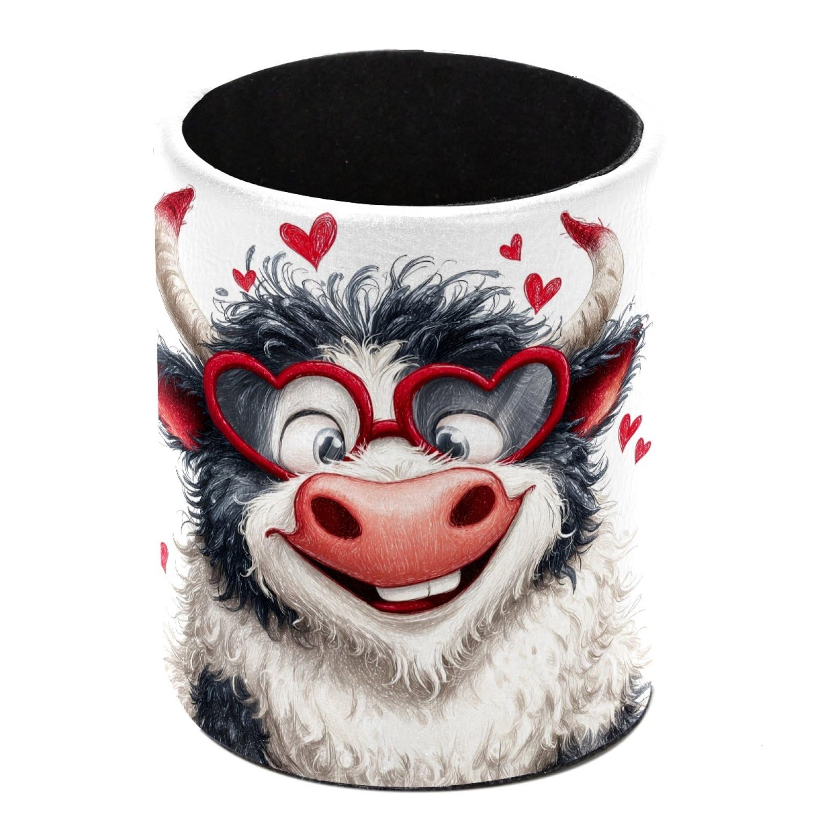 FWJZDSP Cow Pencil Cup Pen Organizer Makeup Brush Holder for Office Home Countertop Desk Accessory Storage