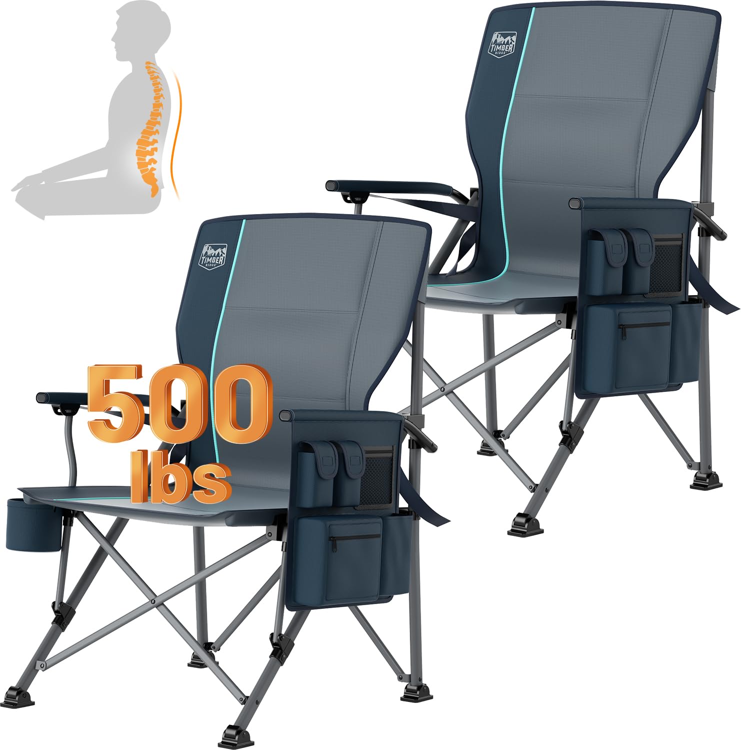 Amazon.com : TIMBER RIDGE Oversized Folding Camping Chair with