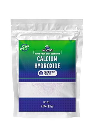 Calcium Hydroxide Powder Cosmetic Grade 57 g / 2.01 oz - Alkaline Mineral Ingredient for Soaps, Hair and DIY Cosmetic Formulations