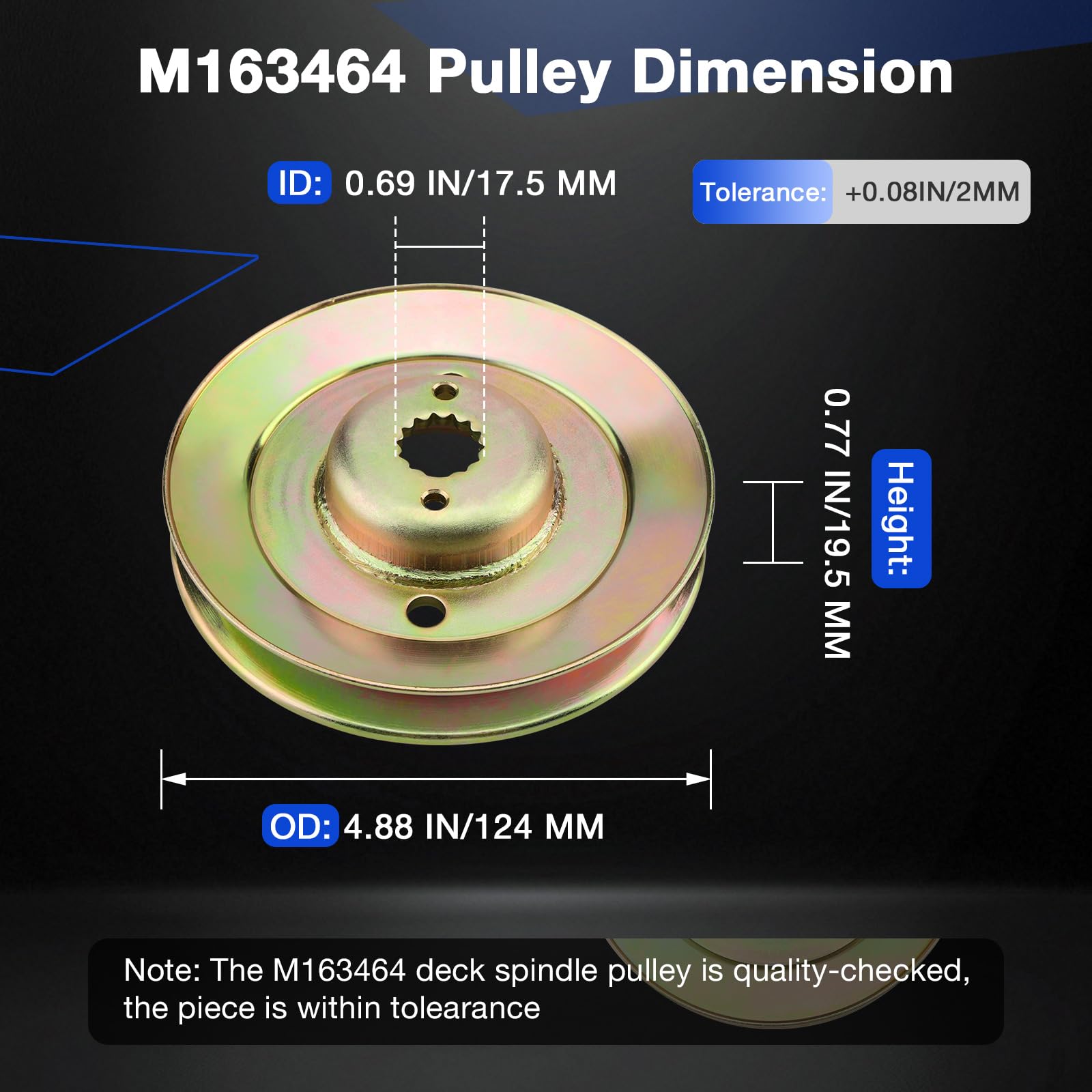 Amazon.com : Misakomo M163464 Deck Spindle Pulley 3 pcs