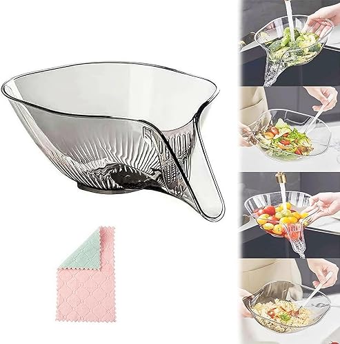 Miniatura 7 de Cesta de drenaje multifuncional con paño de limpieza  Nueva cesta de drenaje para fregadero de cocina 2024  Colador grande  Herramientas esenciales