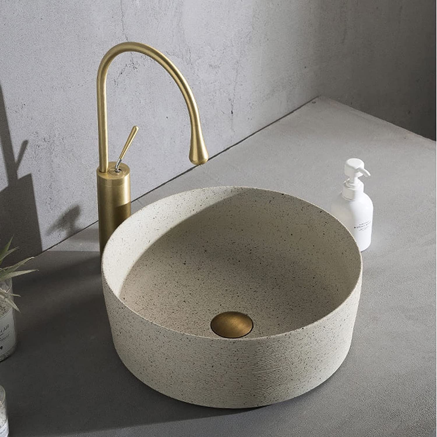 Ceramiczna Umywalka Łazienkowa, Umywalka Łazienkowa, Umywalka Nablatowa, Okrągła, Porcelanowa, Umywalka Nablatowa, Umywalka Artystyczna, Odpowiednia Do Łazienki W Domu,
