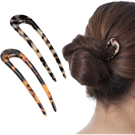 Tortoiseshell French Style Cellulose Acetate Hair Pins