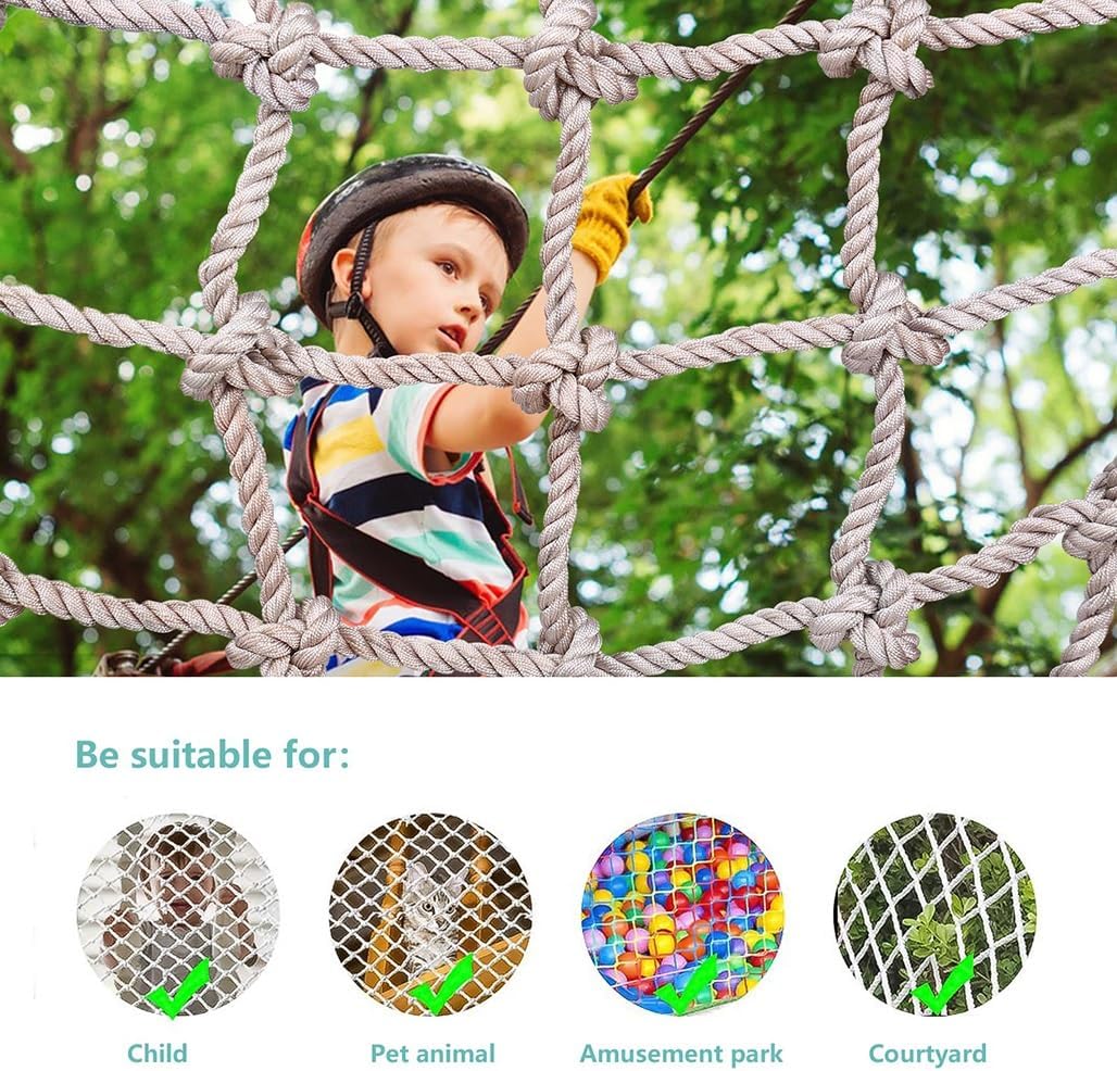 Outdoor Climbing Net for Kids and Adult,Climbing Net for Swing Set, Heavy Duty Rope Outdoor Cargo Webbing Net,Military Climbing Cargo Net