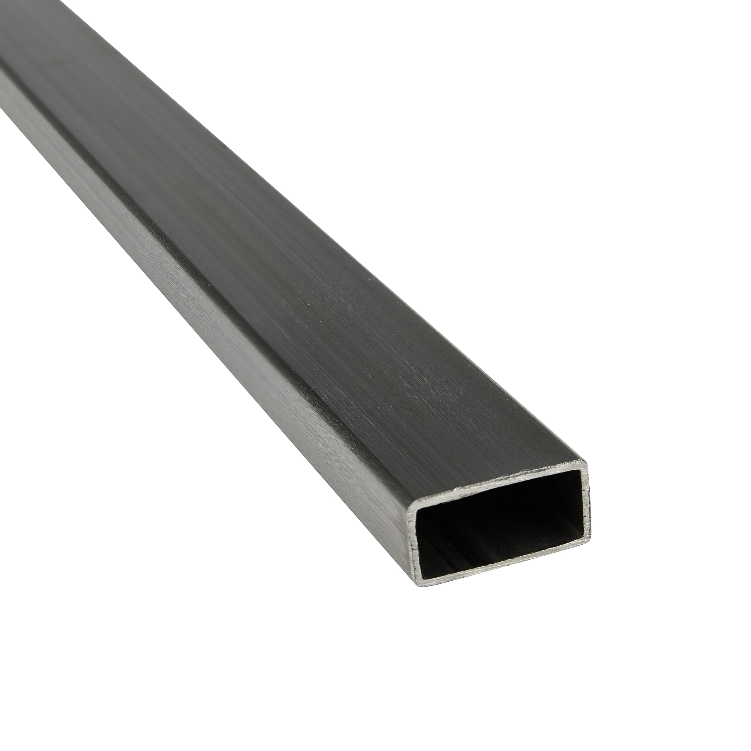 Tubo rectangular de acero inoxidable, perfil hueco V2A, pulido, 40 x 20 x 2 mm x 2000 mm + -5 mm
