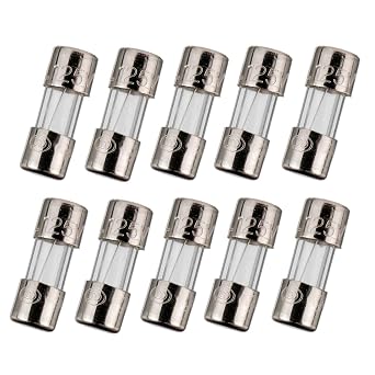 BOJACK F5AL125V 3.6x10 mm 5 A 125 V fuses 0.141x0.393 Inch 5 amp 125 Volt Fast Blow Glass Fuses Pack of 10