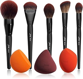 Jessup Juego de brochas de maquillaje facial ...