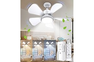 Socket Fan Light Ceiling Fans with Lights and Remote