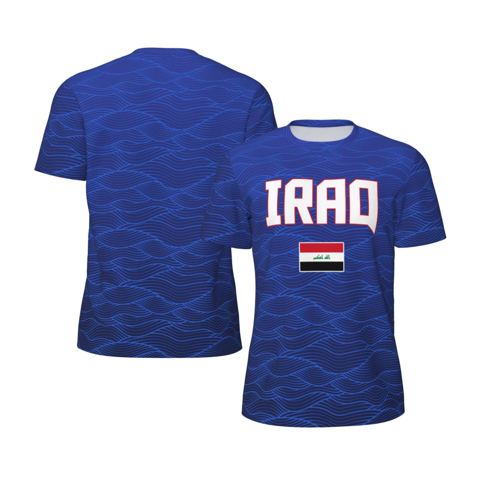 DABOYOZHZH Iraq Flag Cool Iraqans (28) Sports Jersey Mesh T-Shirt 3D Print for Running Cycling Soccer Tennis Fitness Climbing Shirts