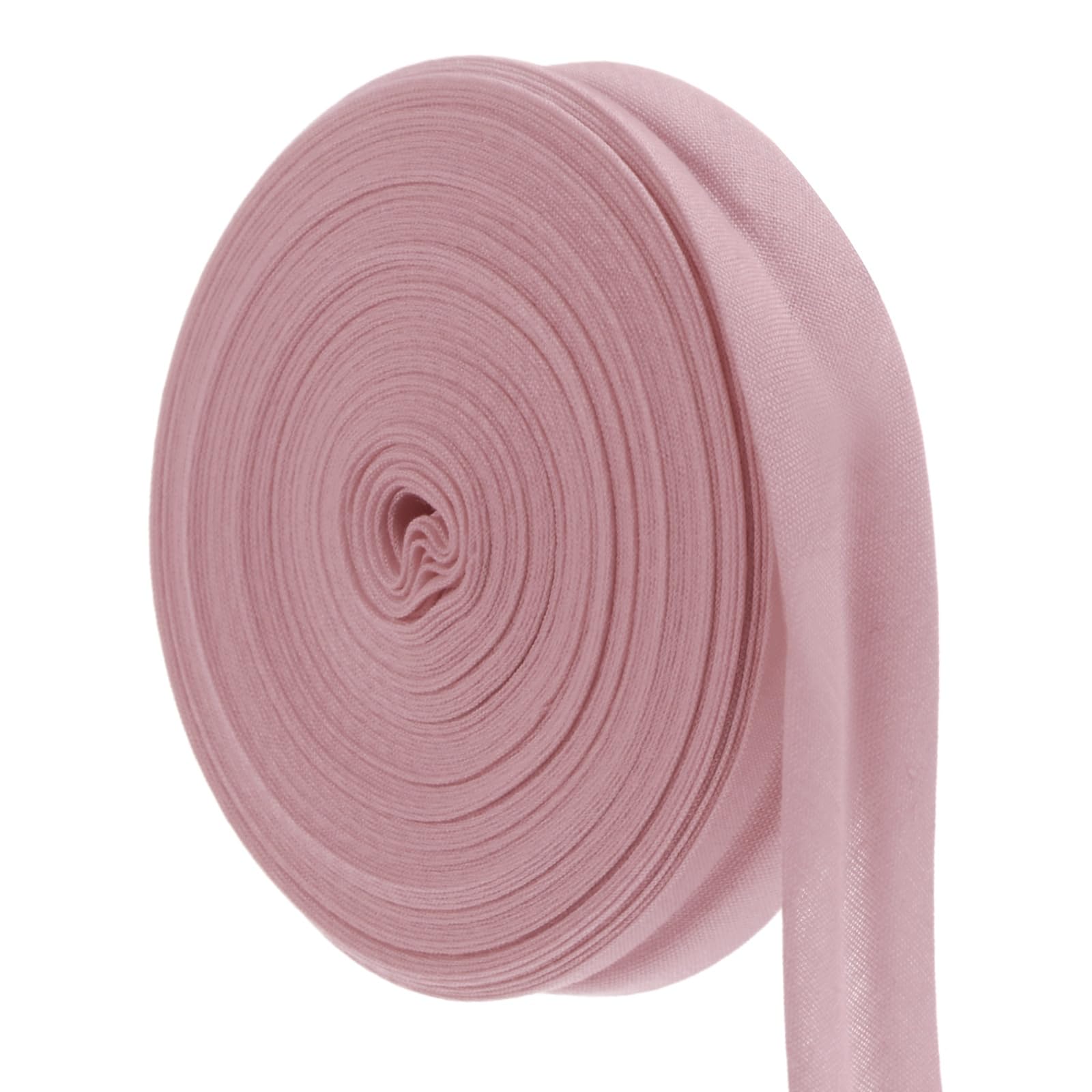 M METERXITY Double Fold Bias Tape (1.5cm x 9 Meters, Pink) - Polyester Cotton Bias Binding Tape, Apply to Crafts/Sewing/Seaming/Hemming/Piping/Quilting