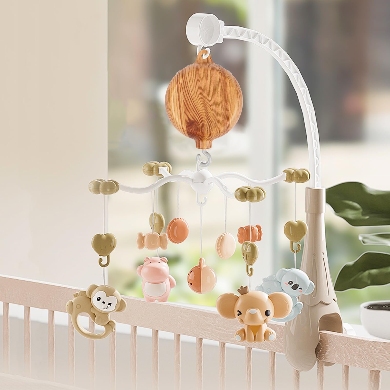 Baby Mobile Music Box Wood Effect Music Box Bed Bell - Image 4