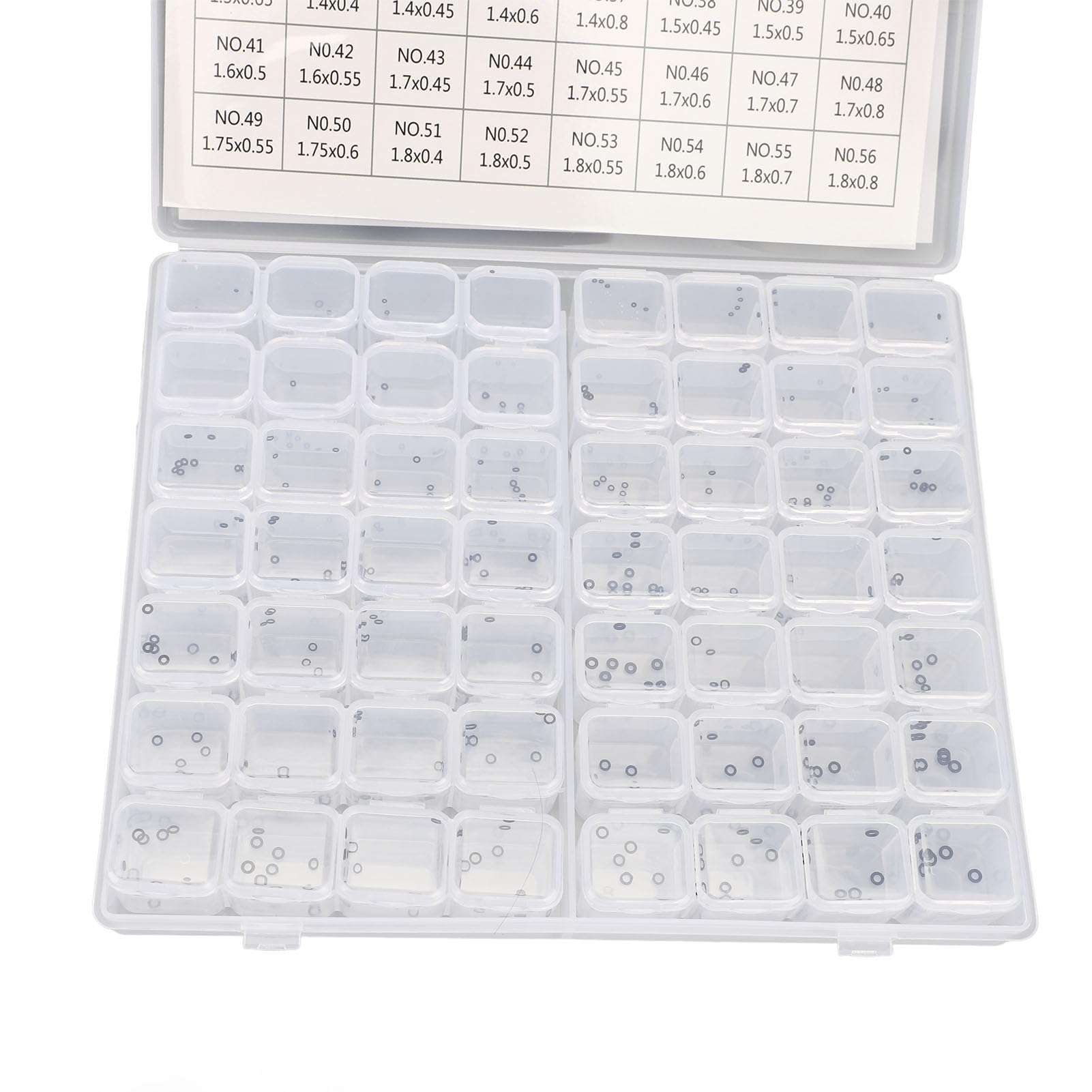 Brrnoo Kit Assortimento di O-ring per Orologi di 80 Diverse Dimensioni, Anello per in Gomma Resistente All'acqua Ad Alta elasticità con Scatola di Immagazzinaggio, per la Riparazione