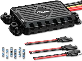 Kaedear(カエディア) バイク 防水 DC12V 480W SAEコネクター 電源リレー アクセサリー 電源取り出し 分岐 KDR-B18 | ACC電源 サーキットブレーカー 3系統 40A ダイレクトSAE 分配器 SAEジャンクションリレー