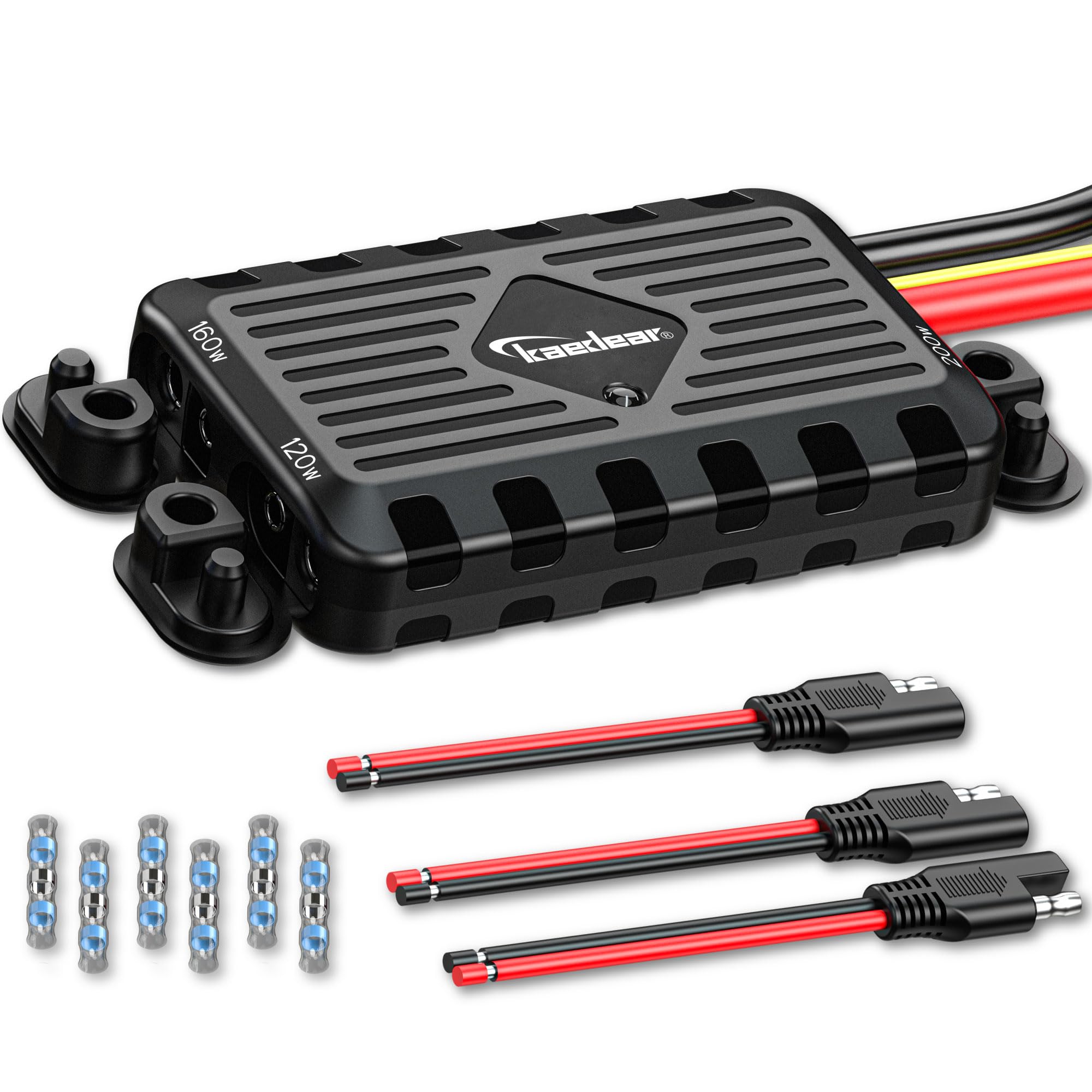 Kaedear(カエディア) バイク 防水 DC12V 480W SAEコネクター 電源リレー アクセサリー 電源取り出し 分岐 KDR-B18 | ACC電源 サーキットブレーカー 3系統 40A ダイレクトSAE 分配器 SAEジャンクションリレー