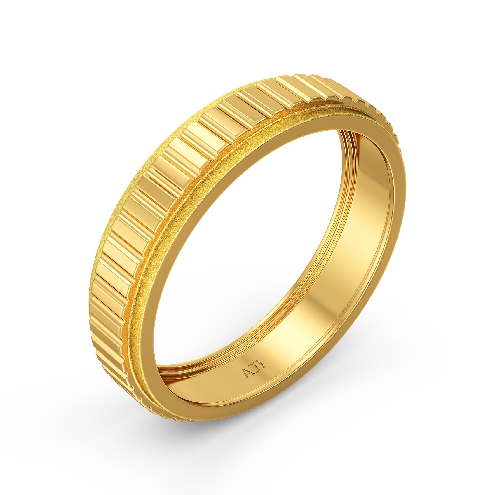 22K (916) Purity Golden Classic Elegance Ring For Men-image-12