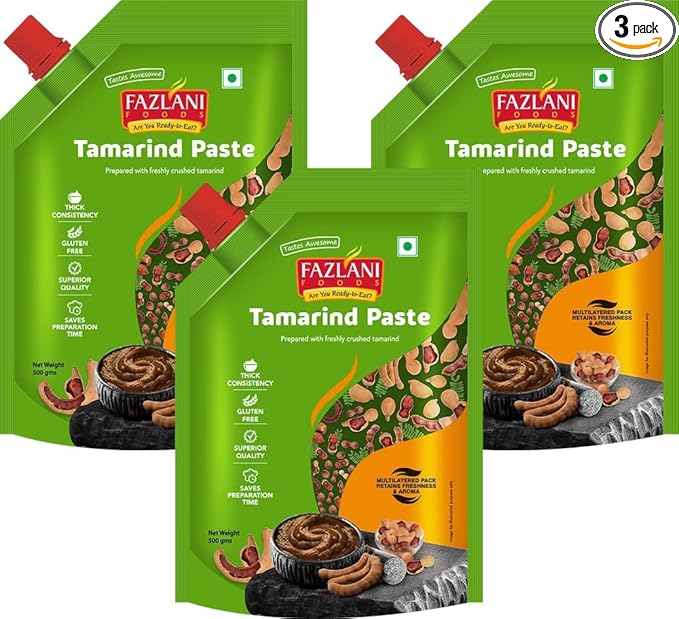 FAZLANI FOODS Tamarind Paste – 500G, Pack Of 3 (Imli Paste) Naturally Processed With Fresh Ingredients | Aromatic Flavourful Cooking Paste at Rs. 260