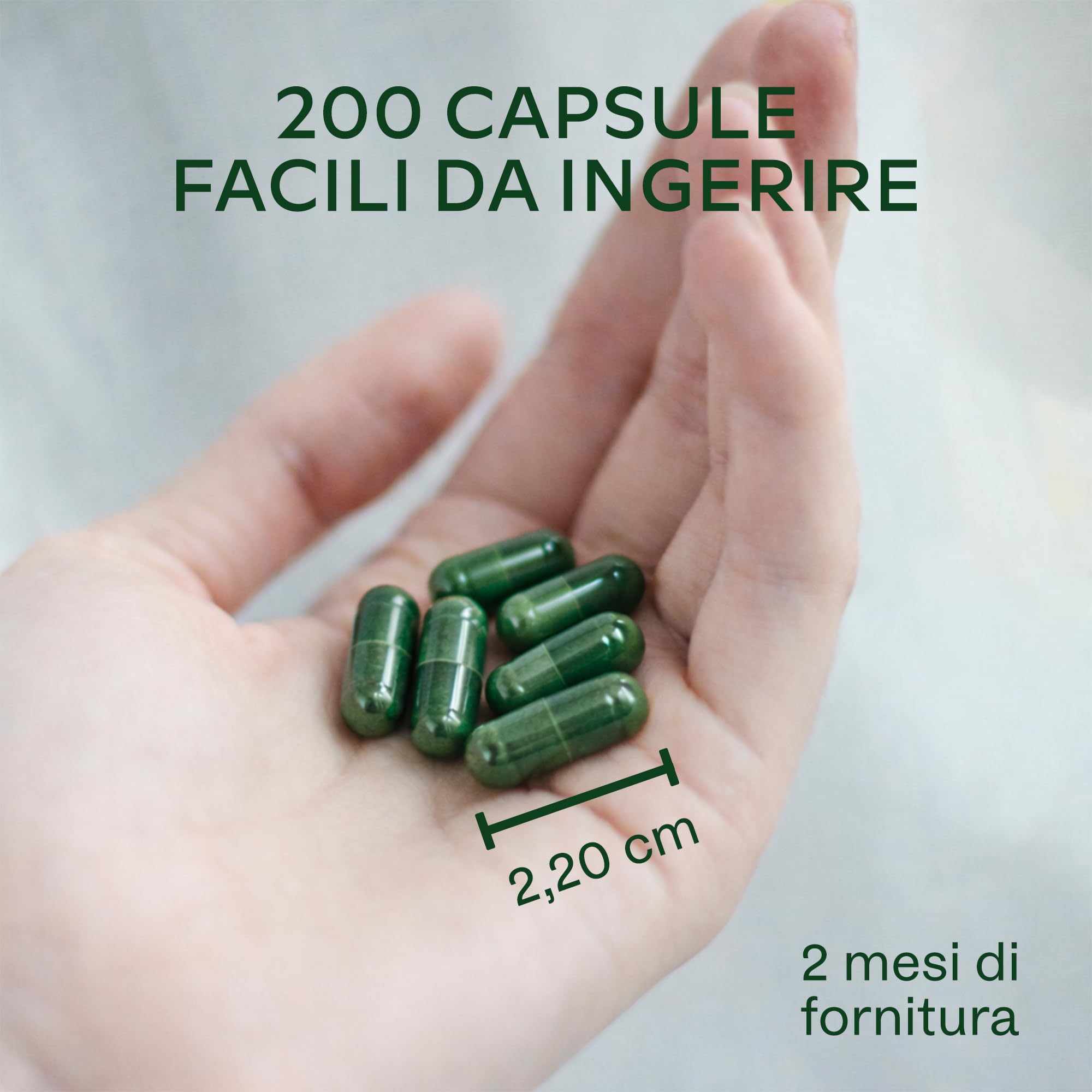 Spirulina & Chlorella Bio [1800 mg] AAVALABS - Alga Spirulina Bio Compresse - Clorella e Spirulina Polvere da Alghe Naturali di Alta Qualità con Fitonutrienti - Ideale per Frullati - 200 Capsule Vegan