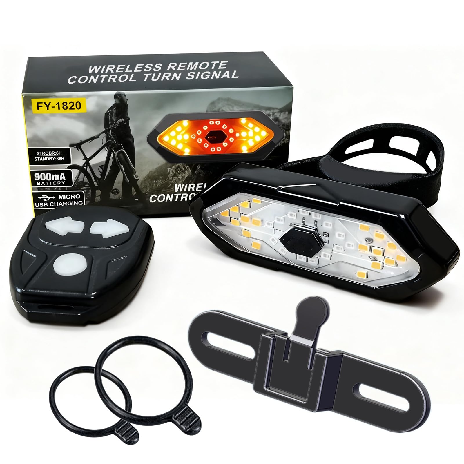 EBUYFIRE Luce Posteriore da Corsa, Luce Posteriore USB Ricaricabile & Impermeabile, 5-6 Modalità di Illuminazione Luci per da Strada e Mountain Bike