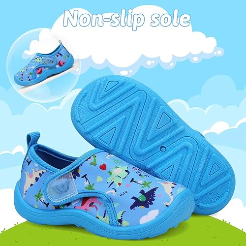 Miniatura 6 de FANTURE Zapatos de agua para niños y niñas, lindas sandalias acuáticas, playa, piscina, parque acuático, tenis acuáticos, para niños pequeños y