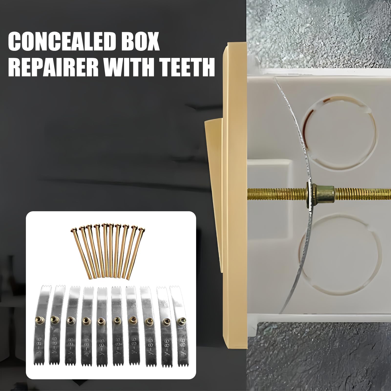 Attrezzo Per Riparazione Di Scatola Elettrica A Parete | Kit Da 10 Pezzi - Riparatore Per Scatola Elettrica Da Parete Con Denti - Per Manutenzione Impianto Elettrico E Ristrutturazione Casa