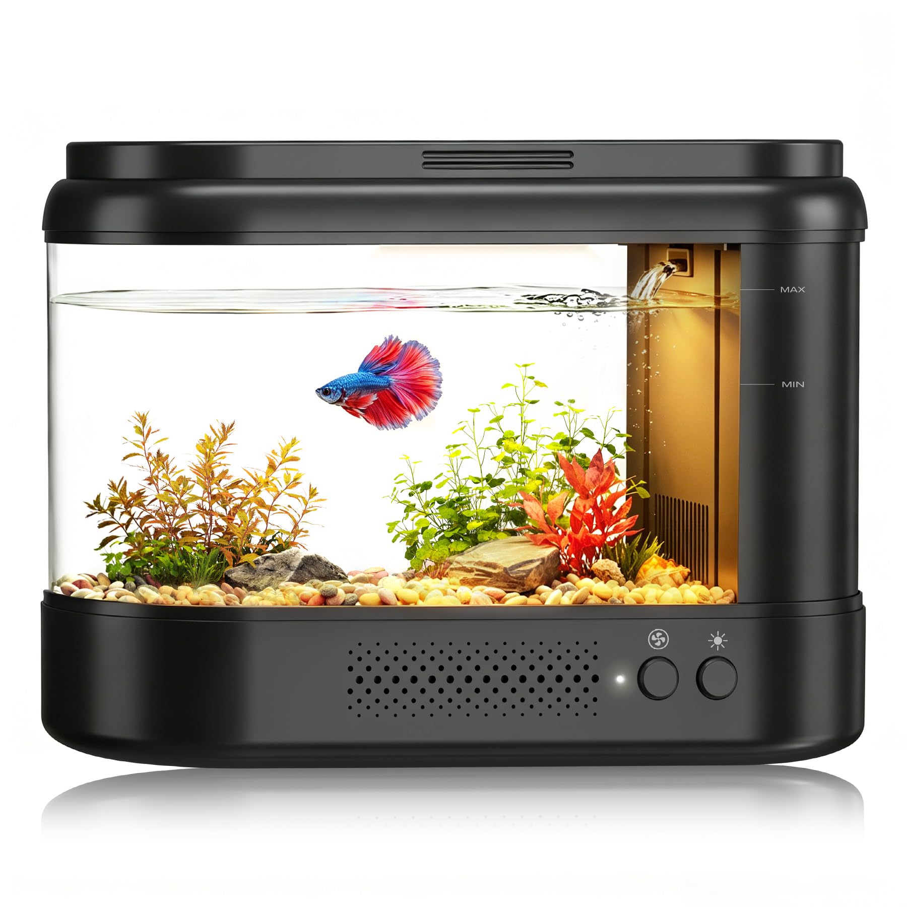 3,7l petit aquarium complet noir