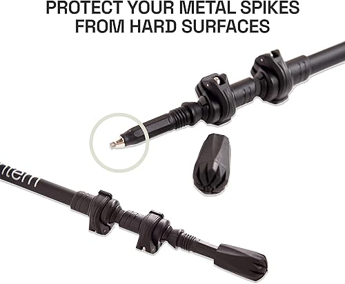 Miniatura 2 de Montem Protectores de punta de bastón de senderismopuntas de repuesto para bastones de senderismo, se adapta a todos los bastones estándar de