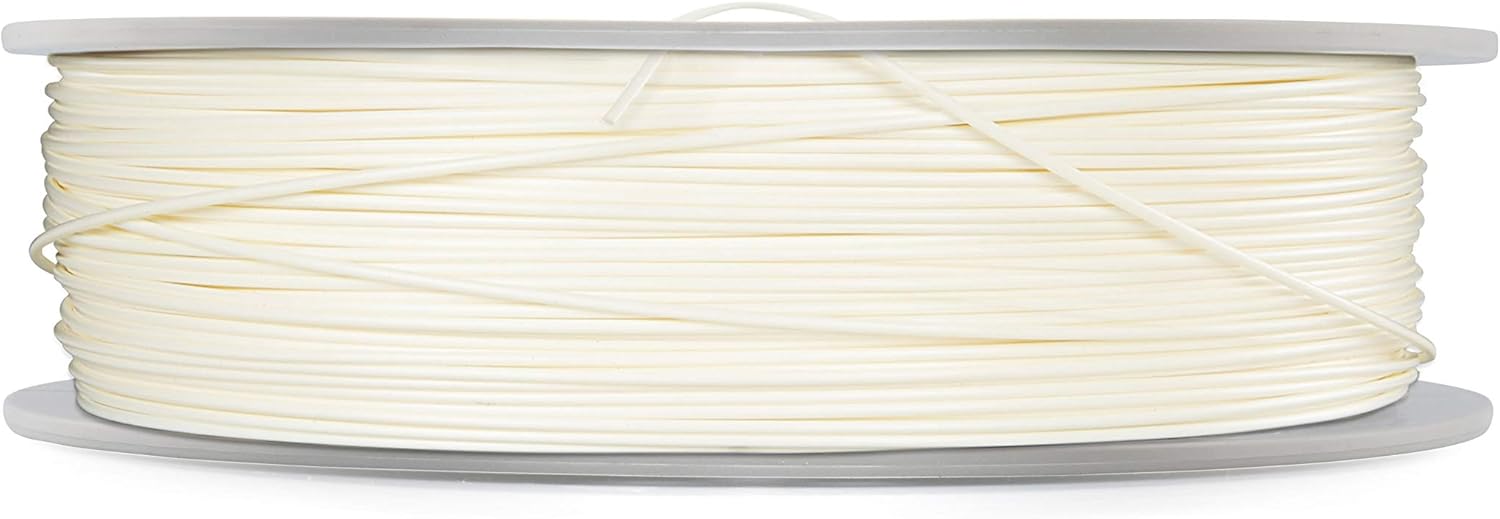 Verbatim 3D Printer Filament PRIMALLOY 1.75MM White 500G (2019), W125625563 (1.75MM White 500G (2019) 55510, Thermoplastic Elastomer (TPE), White, 20 mm/sec, 14000 kPa, 230 øC, 500 g)