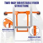 Stabilisateur d'échelle avec crochet de toit et rallonge murale, bras de support en acier lourd pour protection des gouttières, travaux de toiture et stabilisation de mur latéral, accessoire d'échelle pour peinture