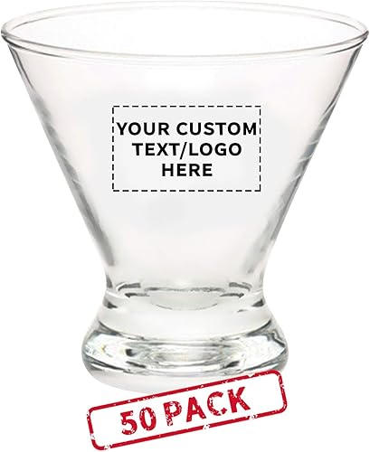 Miniatura 9 de Juego de 50 vasos Libbey Martini, 8.25 oz. - Texto personalizable, Logo - Cosmopolitan, sin tallo, transparente