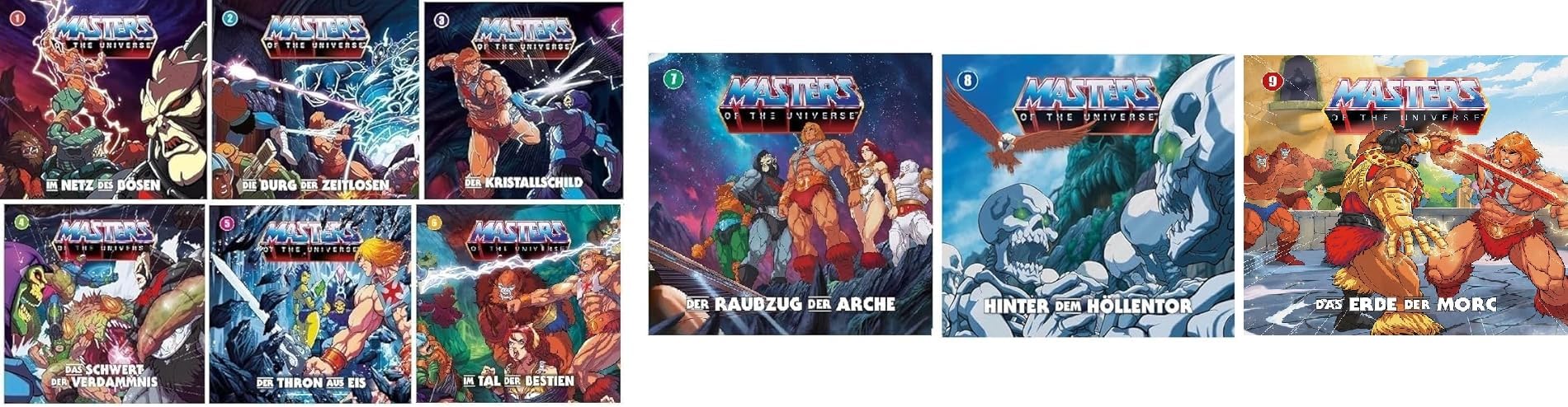 Master´s of the Universe (He-Man) - HörspielCD 1 + 2 + 3 + 4 + 5 + 6 + 7 + 8 + 9 im Set - Deutsche Originalware [9AudioCDs]