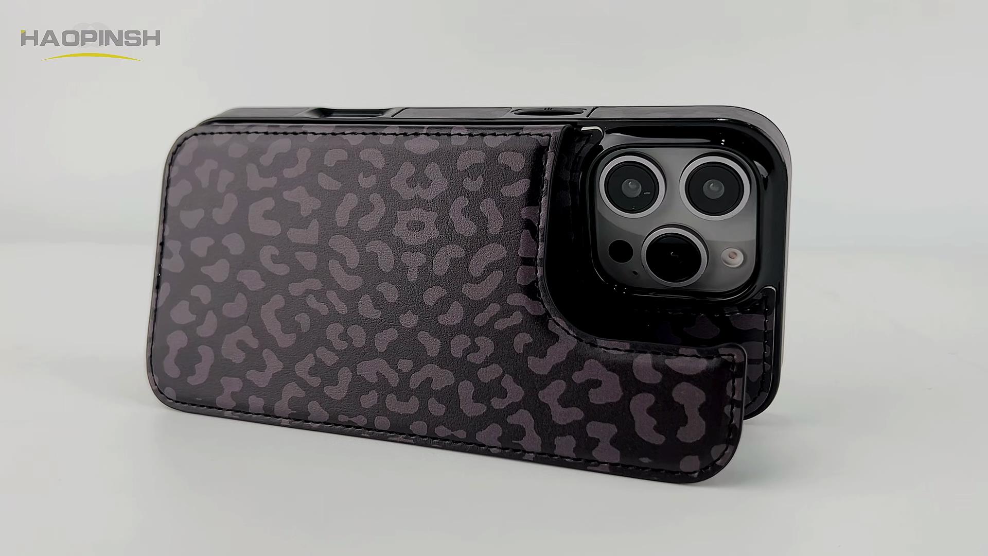 HAOPINSH IPhone 16 Hülle Mit Kartenfach & Ringständer – RFID-Schutz, Marmor-Design, Rosa/blau