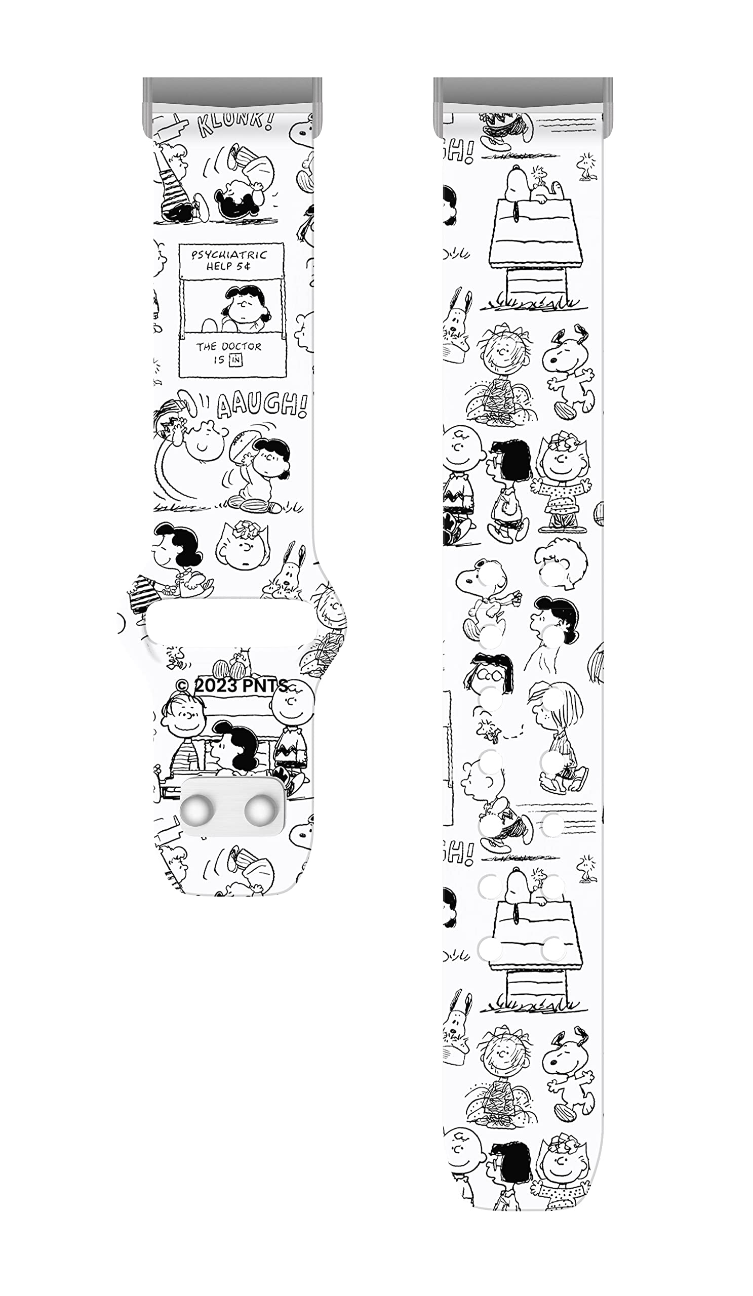 Affinity Bands Peanuts Classic HD Watch Band Compatible with Fitbit Versa 3 & Sense (Short Comic Style)