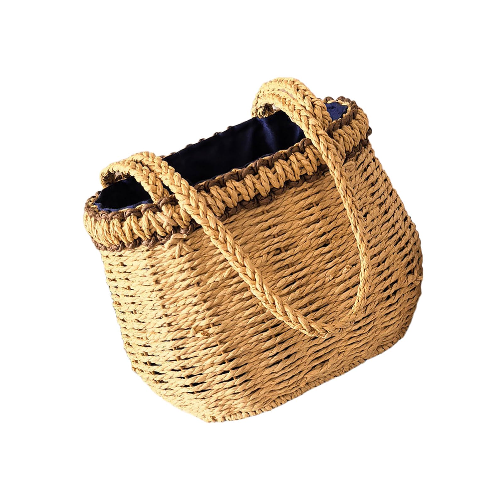 Buxuaaaa Multipurpose Storage Basket From Natural Straw with Bohemia Styles Organiser for Household Use Handcrafted Basket
