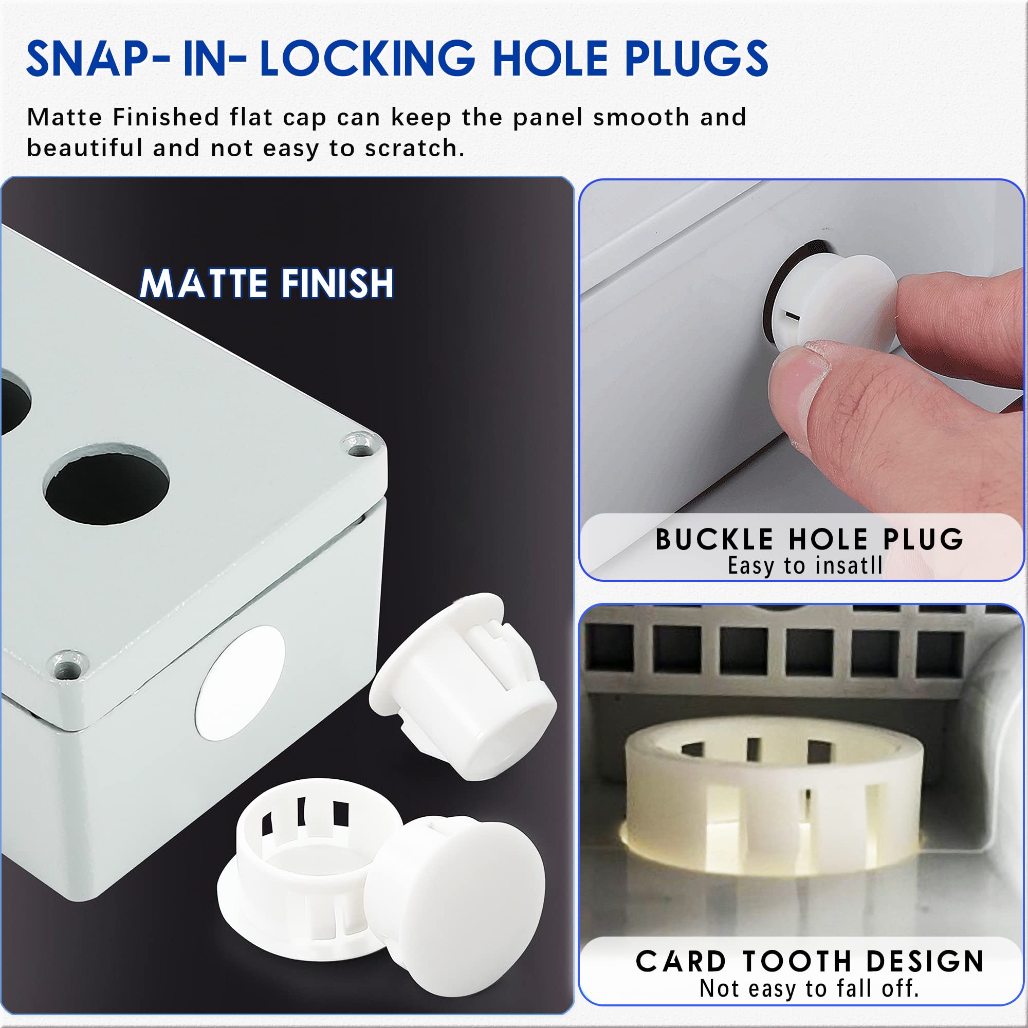 White Hole Plugs - 300 Pack, Durable & Versatile -5 White Hole Plugs - 300 Pack, Durable & Versatile -5