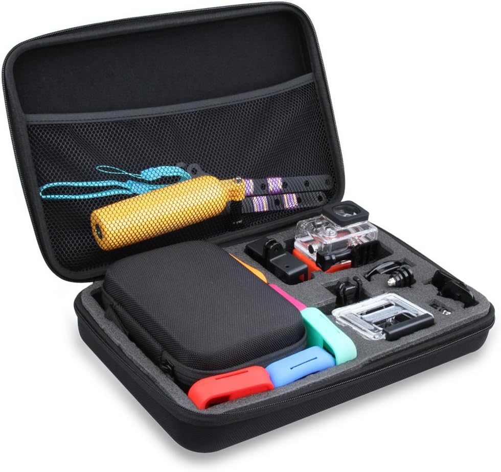 Amazon Floureon ゴープロ専用収納ケース Goproケース L Evaポータブルカメラバッグgopro Hero 3 3 2 1全対応 ブラック Floureon ウェアラブルカメラ用ケース