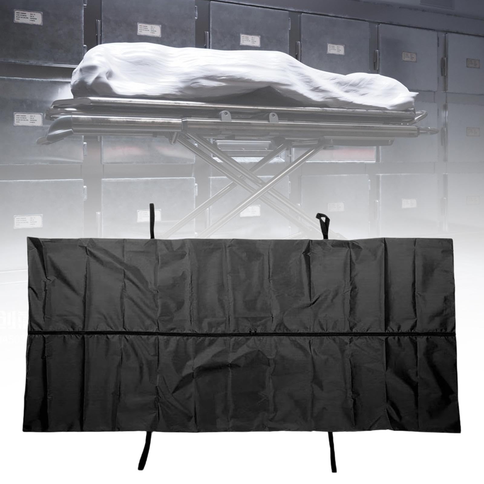Amagogo Sac Mortuaire En Tissu Oxford Imperméable avec Poignées Solides pour Chiens et Animaux, Sac de Rangement pour Funérailles, 210x75cm