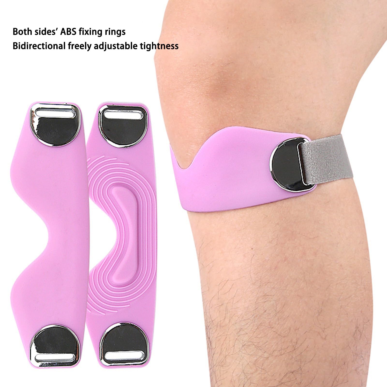Sangle de genou réglable en silicone pour homme et femme - Sangle de genou pour entraînement de football, baseball