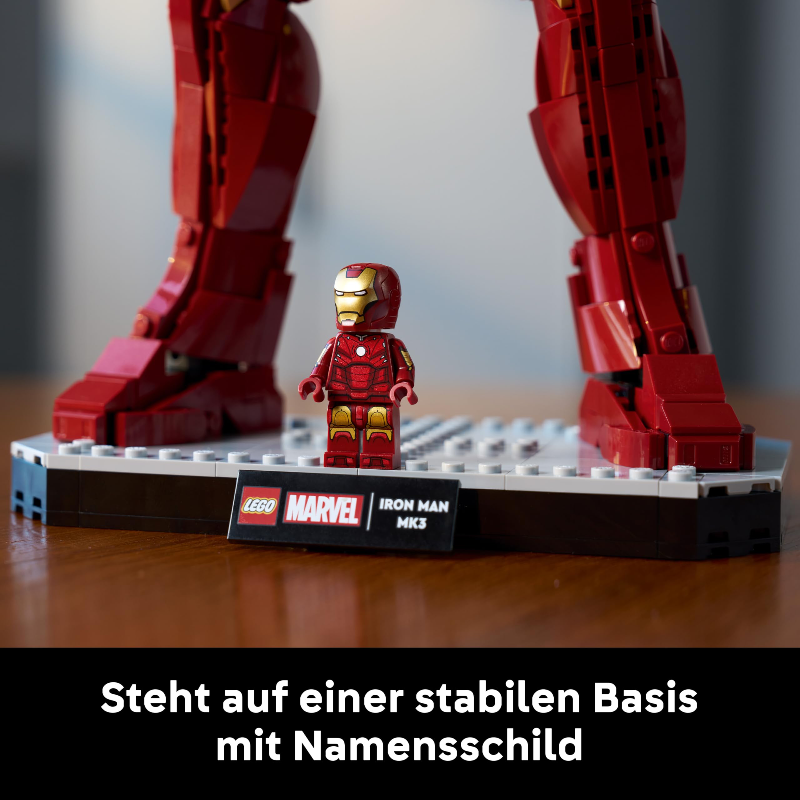 LEGO | Marvel Iron Man Mark 3 Sammleredition - Avengers Bauset für Erwachsene - Modellbau mit Minifigur, Ständer und Namensschild - Kreatives Geschenk für Männer, Frauen und Allen Fans - 76344