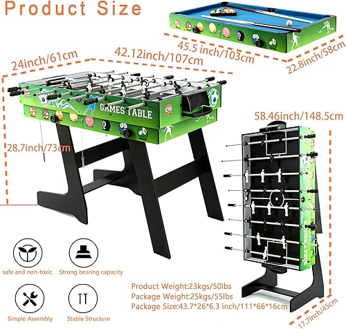 Miniatura 2 de Multi Game Table HLC 48 inch Multi Game Combination Table Set 4ft Game Table