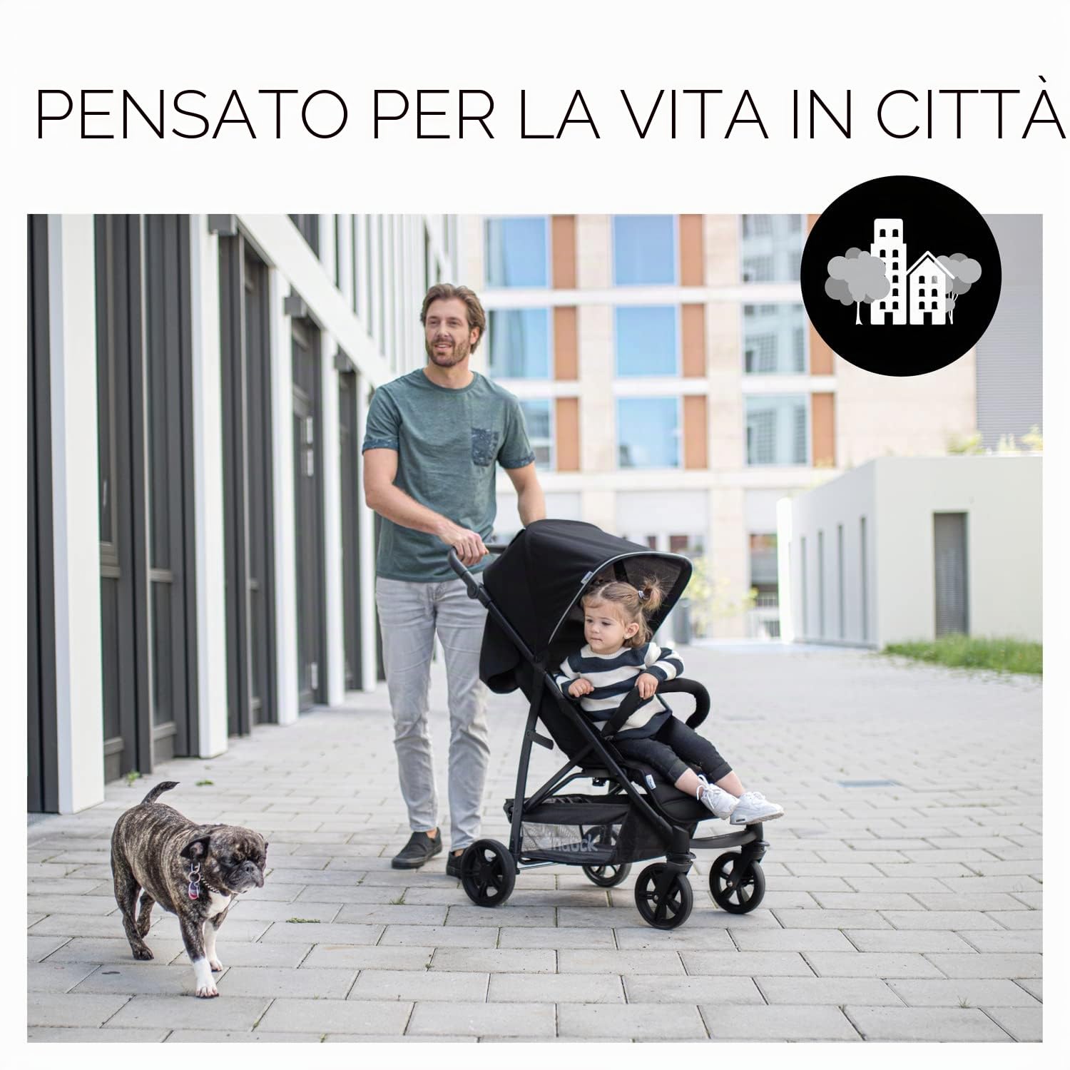 Hauck Rapid 4 Nero Passeggino fino a 22 kg Ruote Antiforatura Pieghevole