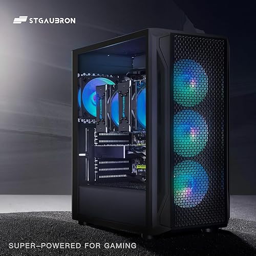 Miniatura 3 de STGAubron PC para juegos de doble CPU, Intel i7 Xeon E5 dual hasta 3.7GHz, Radeon RX 580 8G, 16G DDR4, 512G SSD, WiFi 6, BT 5.0, ventilador RGB x 4,
